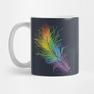 Rainbow Feather-dark Mug